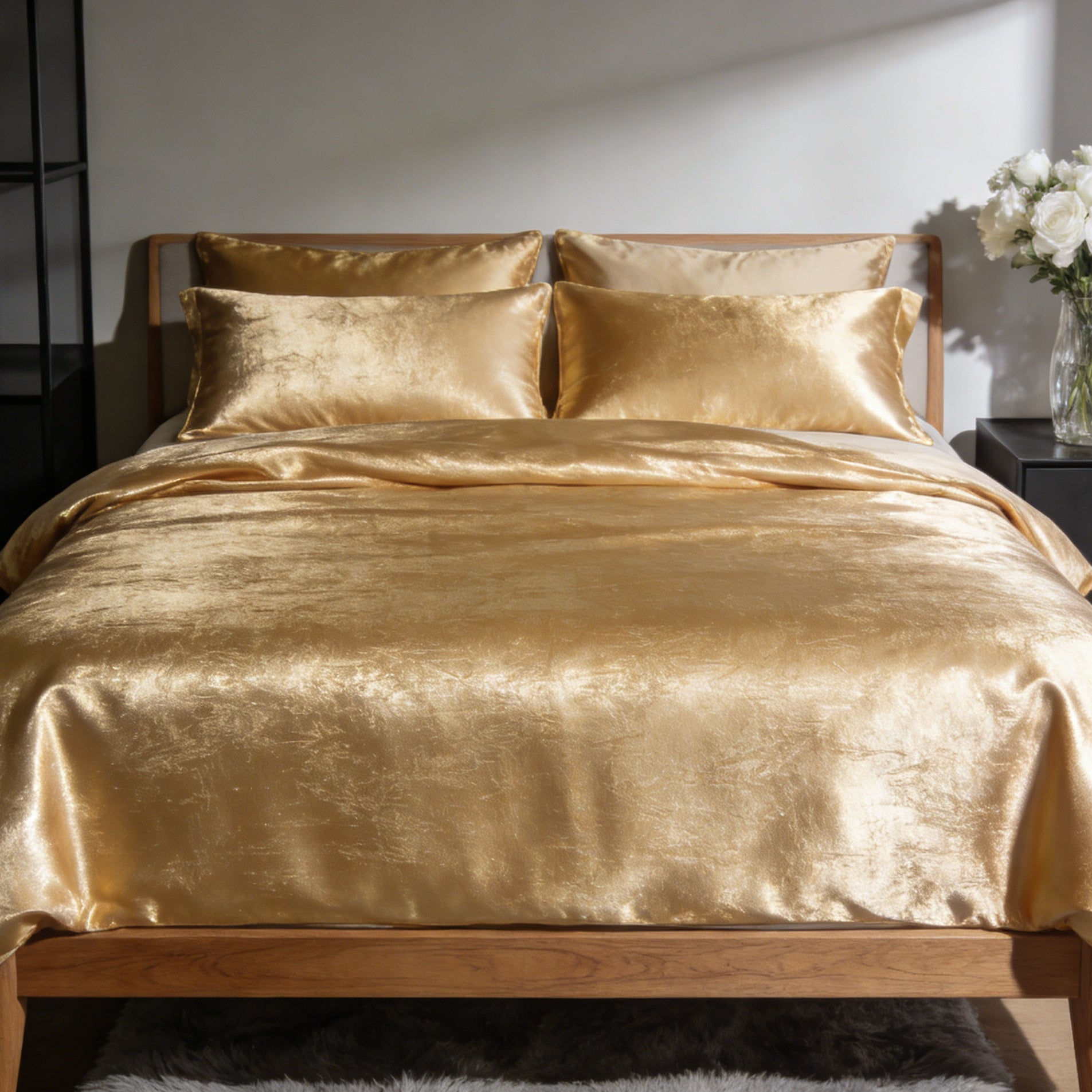 Luxury Satin Silk Blend Bedding Set