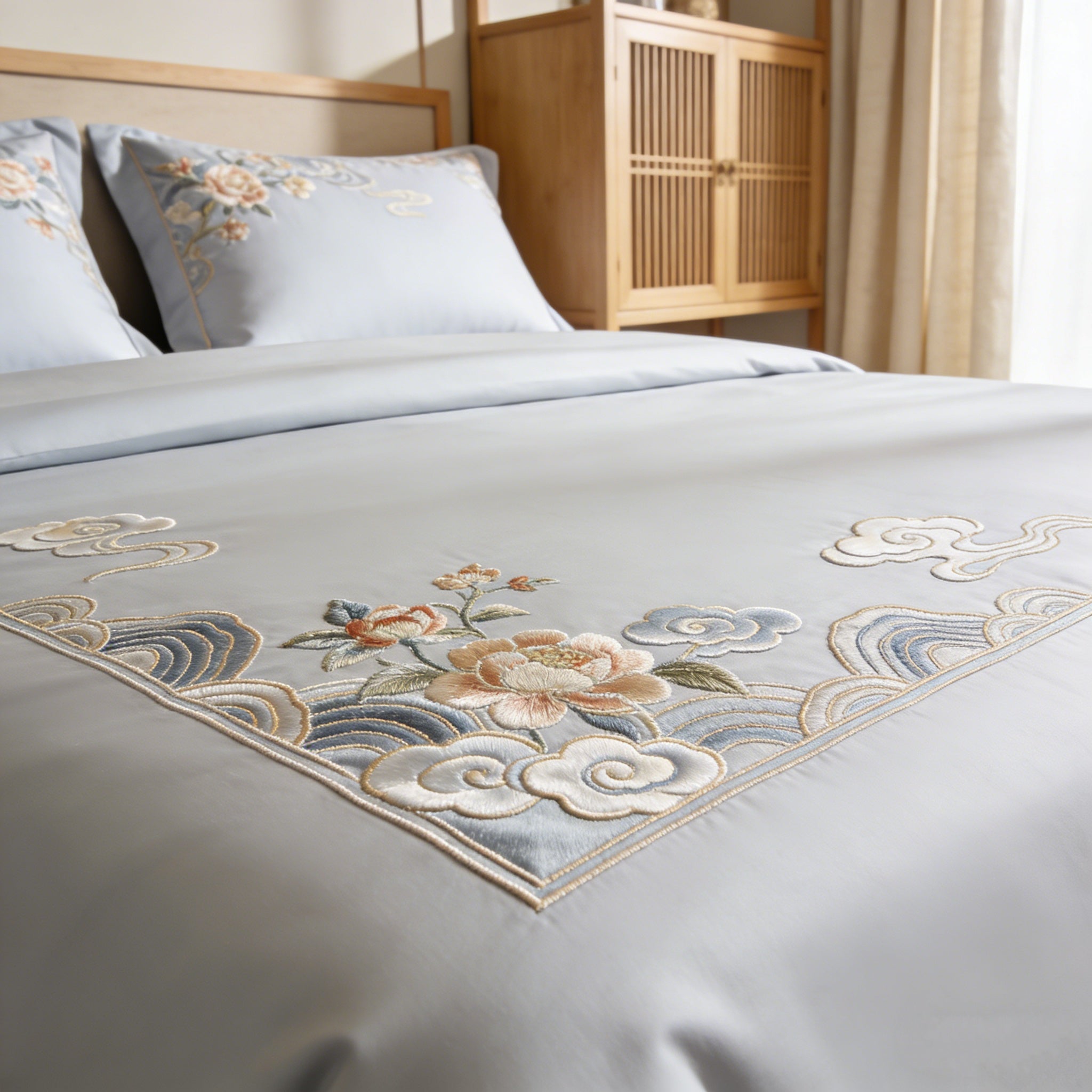 Chinese Style Embroidered Bedding Set